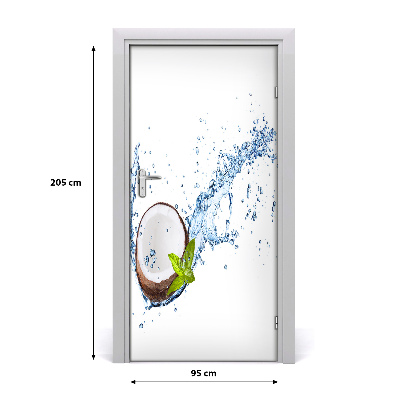 Self-adhesive door sticker Coconut