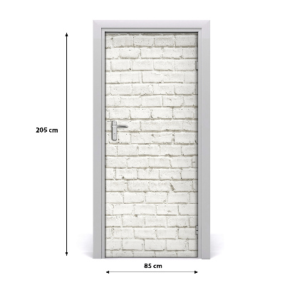 Door wallpaper Brick wall