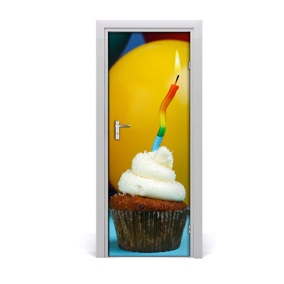 Door veneer Birthday cupcake