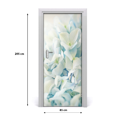 Self-adhesive door sticker Hydrangea flower