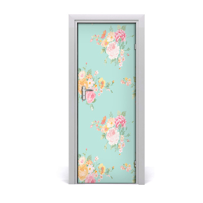 Self-adhesive door wallpaper Flowers