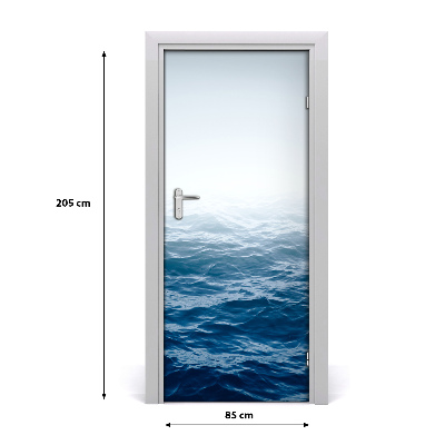 Door wallpaper Sea waves