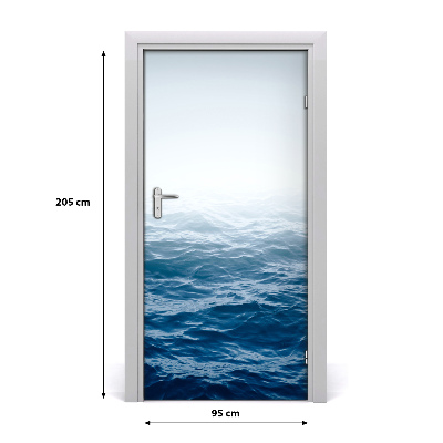 Door wallpaper Sea waves