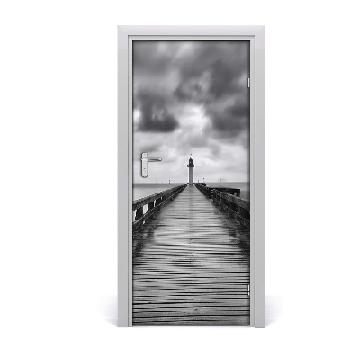 Self-adhesive door wallpaper Lighthouse