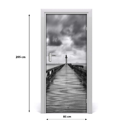 Self-adhesive door wallpaper Lighthouse