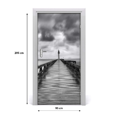 Self-adhesive door wallpaper Lighthouse