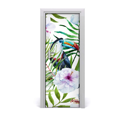 Self-adhesive door veneer Hawaiian pattern