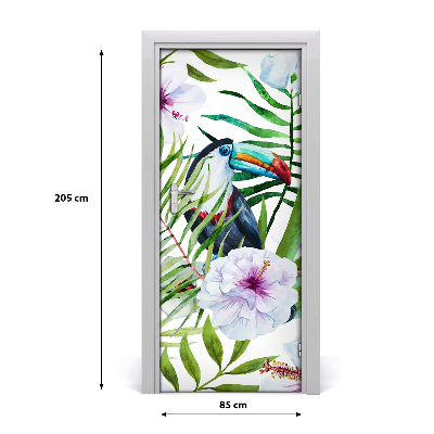 Self-adhesive door veneer Hawaiian pattern