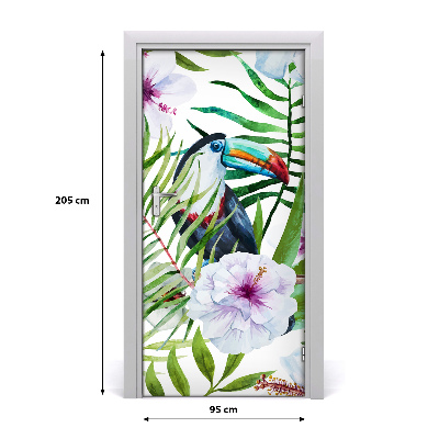 Self-adhesive door veneer Hawaiian pattern