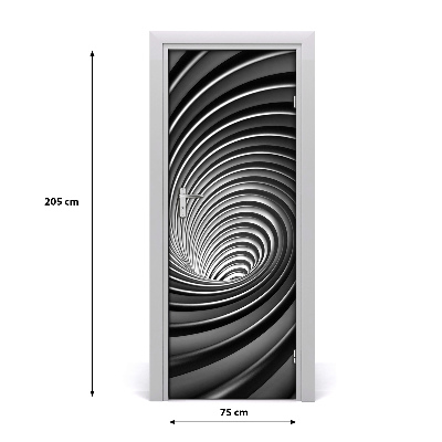 Self-adhesive door sticker Swirl abstraction