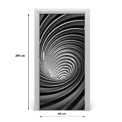 Self-adhesive door sticker Swirl abstraction