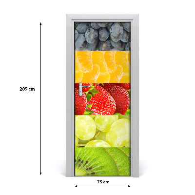 Self-adhesive door sticker Fruits