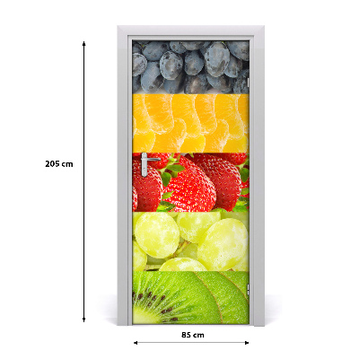 Self-adhesive door sticker Fruits