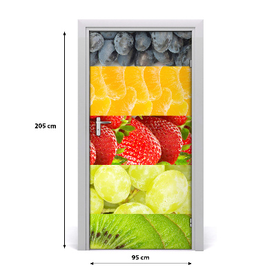 Self-adhesive door sticker Fruits