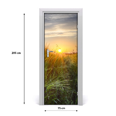 Door wallpaper Wheat field