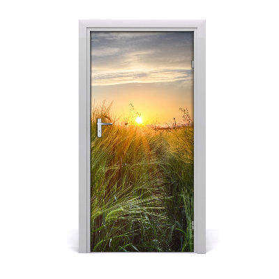 Door wallpaper Wheat field