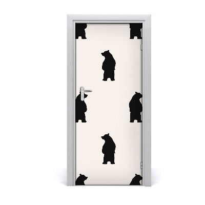 Self-adhesive door sticker The wall of bear