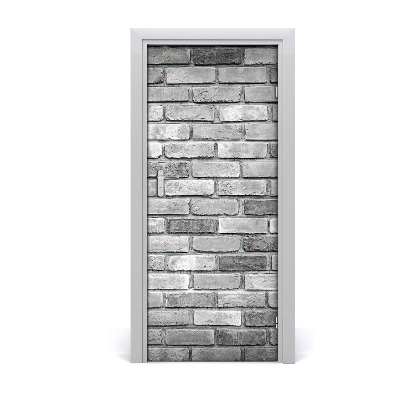 Door wallpaper Brick wall