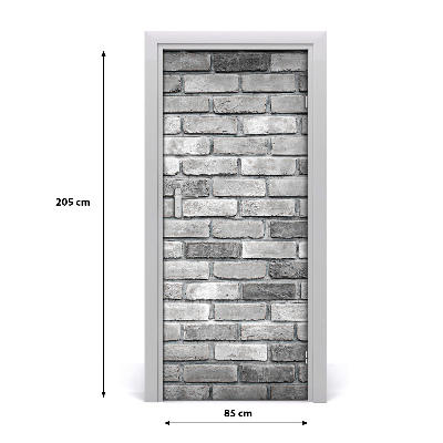 Door wallpaper Brick wall