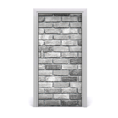 Door wallpaper Brick wall