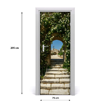 Self-adhesive door wallpaper Floral arch