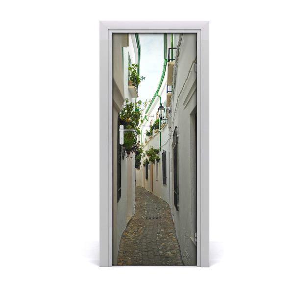 Self-adhesive door wallpaper Streets of andalusia