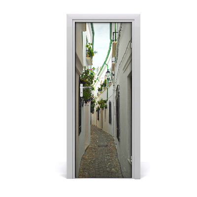 Self-adhesive door wallpaper Streets of andalusia