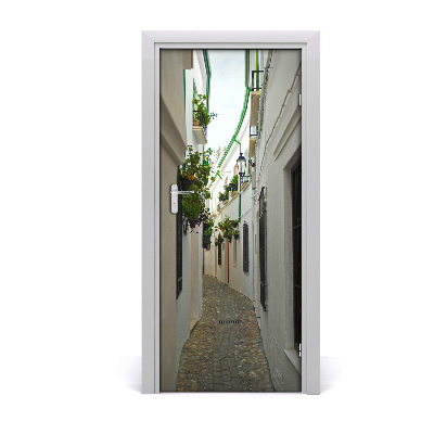 Self-adhesive door wallpaper Streets of andalusia