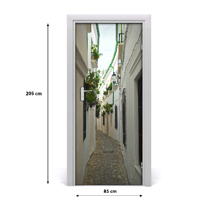 Self-adhesive door wallpaper Streets of andalusia