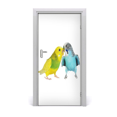 Self-adhesive door sticker Budgies