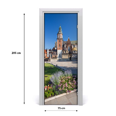 Self-adhesive door wallpaper Cracow, poland