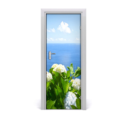 Door wallpaper Hydrangea sea