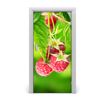 Self-adhesive door sticker Raspberries on the bush