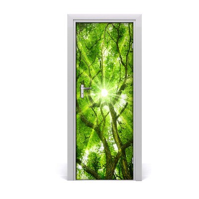 Self-adhesive door sticker The crown of trees