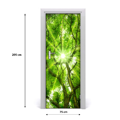 Self-adhesive door sticker The crown of trees