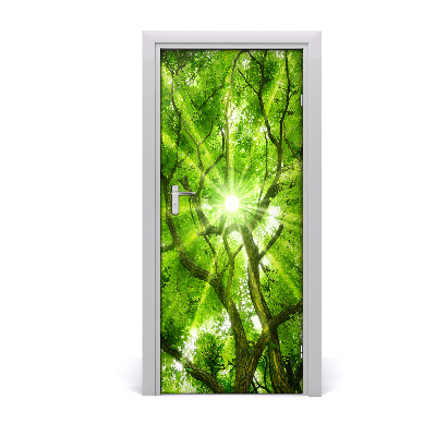 Self-adhesive door sticker The crown of trees