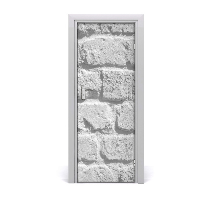 Door wallpaper Brick wall