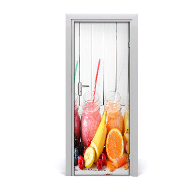 Self-adhesive door sticker Colorful cocktails