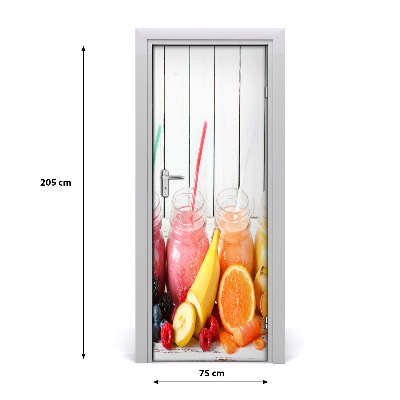 Self-adhesive door sticker Colorful cocktails