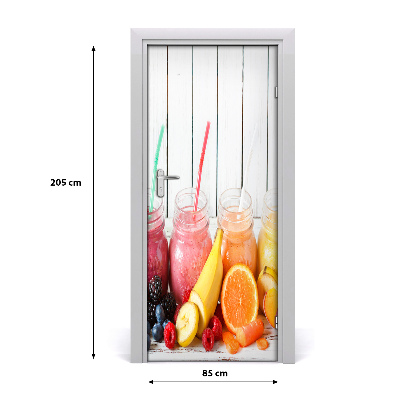 Self-adhesive door sticker Colorful cocktails