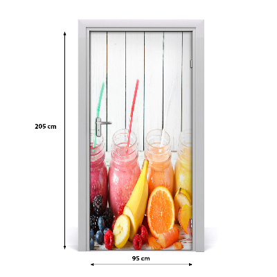 Self-adhesive door sticker Colorful cocktails