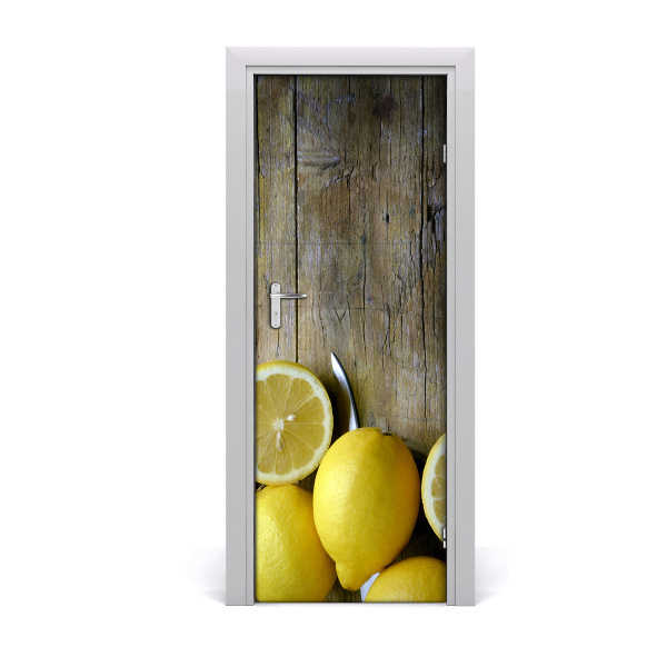 Self-adhesive door sticker Lemons