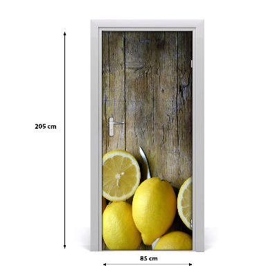 Self-adhesive door sticker Lemons