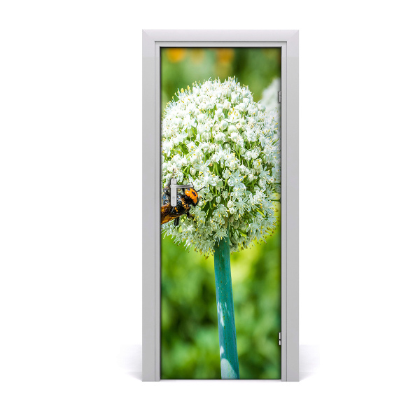 Self-adhesive door sticker Garlic flowers