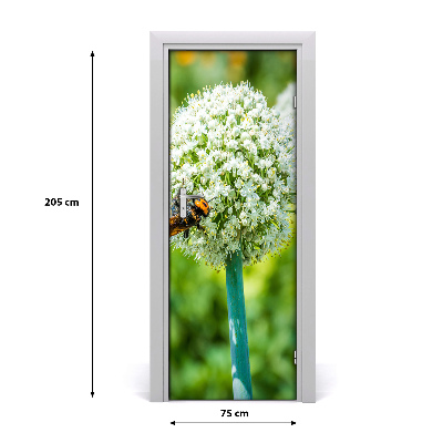 Self-adhesive door sticker Garlic flowers