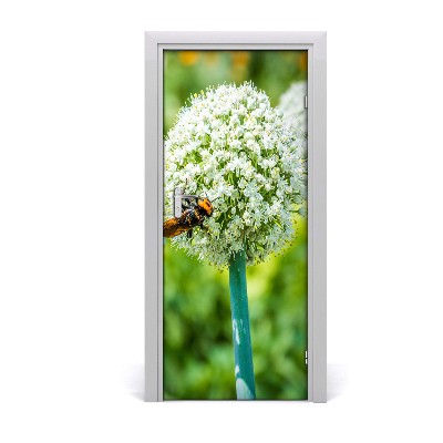 Self-adhesive door sticker Garlic flowers