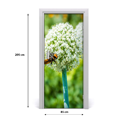 Self-adhesive door sticker Garlic flowers