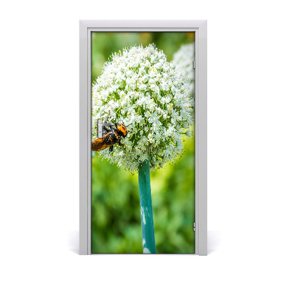 Self-adhesive door sticker Garlic flowers