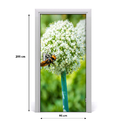 Self-adhesive door sticker Garlic flowers