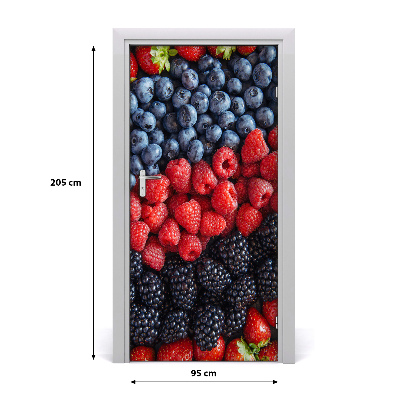 Self-adhesive door sticker Forest fruits